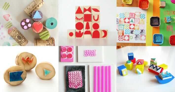 10+ Ways to Make Your Own Stamp Set (Open-Ended Stamps for Kids)